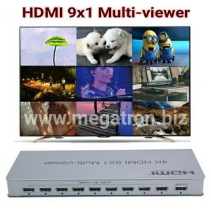 4K HDMI 9x1 Multi-Viewer (9 HDMI input to 1 TV screen) - layar bagi 9