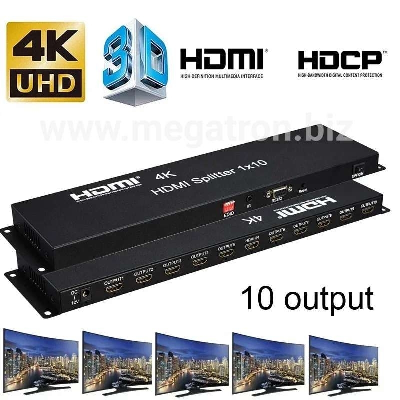 4K HDMI Splitter Distributor 10 output (1x10)