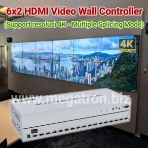 4K HDMI Video Wall Controller 6x2 - Menggabungkan 12 TV jadi satu tampilan besar