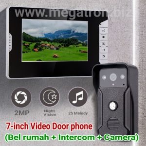 7 Inch Video Door Phone - Bel Rumah dengan Intercom + Camera (Bisa langsung komunikasi 2 arah)