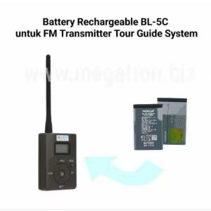 Battery dan Mic untuk Portable FM Transmitter (Audio Tour Guide System)