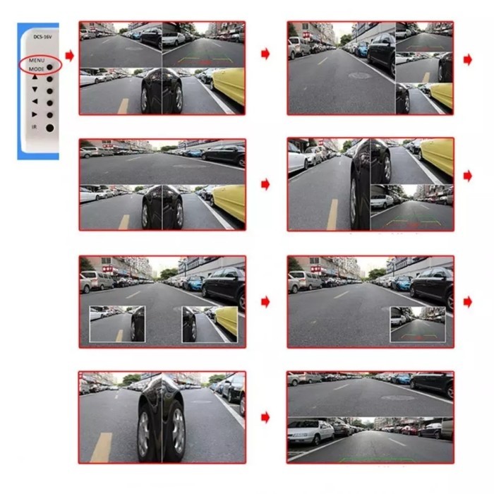 BNC / RCA Composite Quad Multi-Viewer 4x1 Switcher (pembagi layar)