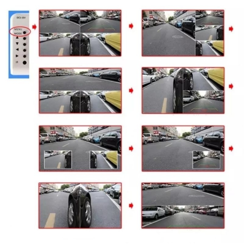 BNC / RCA Composite Quad Multiviewer 4x1 Switcher (pembagi layar)
