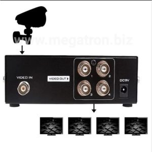 CCtV Video Distributor Amplifier 1 input - 4 output (BNC)