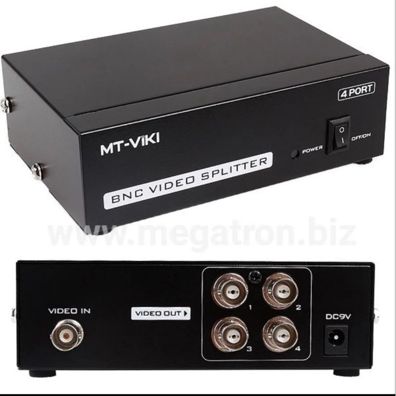 CCtV Video Distributor Amplifier 1 input - 4 output (BNC konektor)