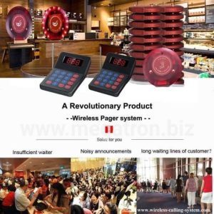 Foodcourt Wireless Paging System - Calling Guest - Food court Pager - Sistem antrian 20 pager