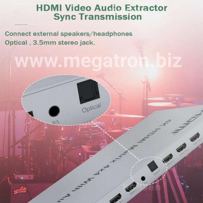 HDMI Matrix 4x4 (4 input-4 output) dengan remote control