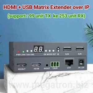 HDMI + USB KVM Matrix Extender over LAN (lewat switch/hub) - Support 99 Transmitter (TX) to 253 Receiver (RX)