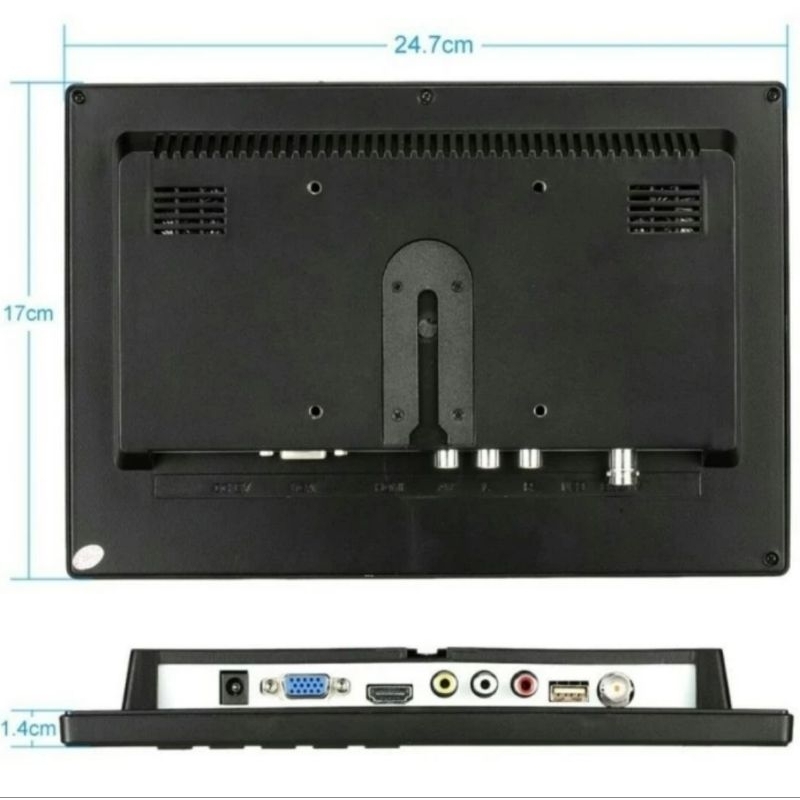Mini LCD Monitor 10 inch (input: HDMI VGA RCA BNC)