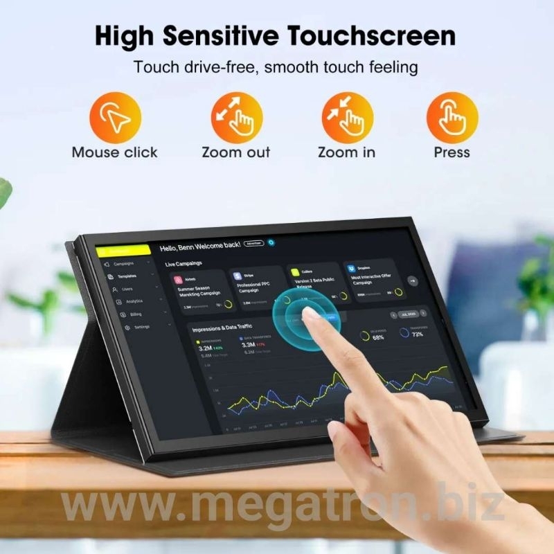 Monitor Touchscreen 10 Inch (HDMI Input) - support Windows & Android
