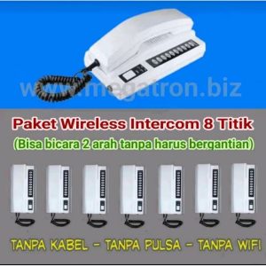 Paket Wireless Intercom 8 Titik - Bicara 2 arah tanpa bergantian