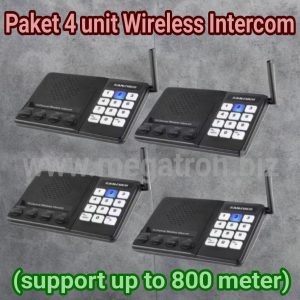 Paket Wireless Intercom (Interkom Tanpa Kabel) - up to 800m (4 unit)
