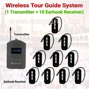 Paket Wireless Tour Guide System (1 Transmitter +10 Earhook Receiver)
