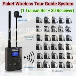 Paket Wireless Tour Guide System 1 Transmitter + 30 Receiver (battery rechargeable) - cocok buat umroh Haji
