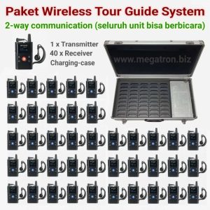 Paket Wireless Tour Guide System 1 Transmitter + 40 Receiver (Bisa Komunikasi 2 arah)