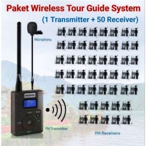 Paket Wireless Tour Guide System (1 Transmitter - 50 Receiver)