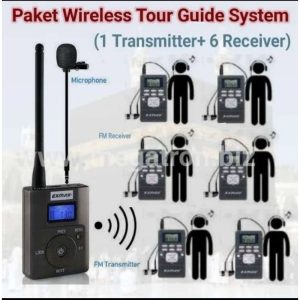 Paket Wireless Tour Guide System 1 Transmitter + 6 Receiver )
