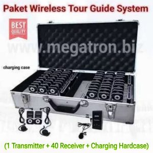 Paket Wireless Tour Guide System 1 TX + 40 Receiver +Charging Hardcase