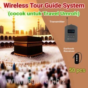 Paket Wireless Tour Guide System 50 Earhook Receiver(utk travel umroh)
