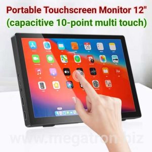 Portable LED Touchscreen Monitor 12 inch (input: 2xHDMI) - multi touch