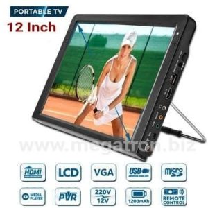 Portable TV LED 12 inch (Analog & DVB-T2) - ada HDMI / RCA / USB input