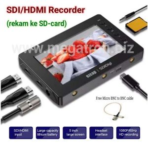 SDI / HDMI Recorder (rekam ke SD-Card) - Layar 5 inch - bisa playback