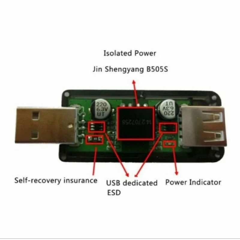 USB Ground Loop Stopper / Limitter / Isolator - Anti noise bunyi dengung