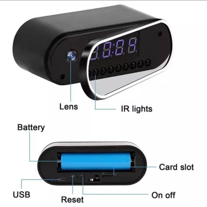Wifi Spy Camera (model Jam Meja) - Support iOS/Android