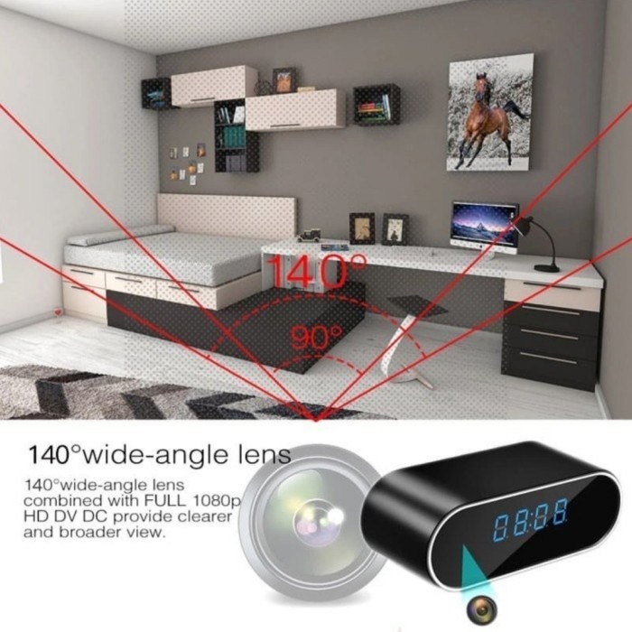 Wifi Spy Camera (model Jam Meja) - Support iOS/Android