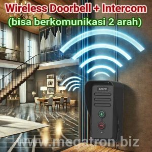 Wireless Doorbell + Intercom (bisa bicara 2 arah) - up to 800 meter