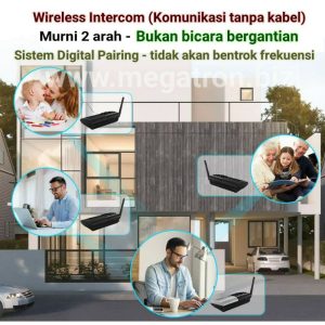 Wireless Intercom (Tanpa Kabel) - Bicara 2 arah tanpa harus bergantian - Bisa connect 6 unit