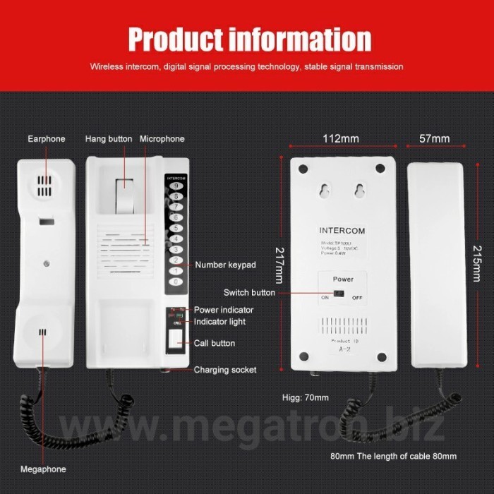 Wireless Intercom up to 500m - Komunikasi 2 arah tanpa bergantian