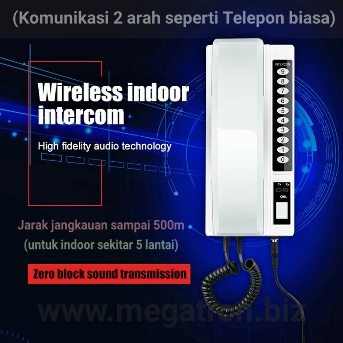 Wireless Intercom up to 500m - Komunikasi 2 arah tanpa bergantian
