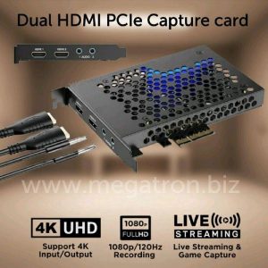 2-Channel HDMI Capture Card PCIe - Support vMix OBS (resolusi 4K)