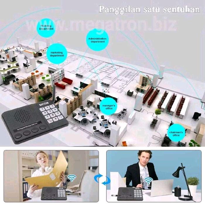 9-channel Wireless Intercom (Interkom Tanpa Kabel (up to 500m)