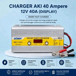 Charger Battery / Charger Aki Otomatis 40A / 12volt - Smart Charger