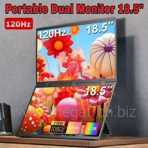 Portable Foldable Dual Screen Monitor 18.5" 120Hz (Bisa dilipat) - Win & Mac