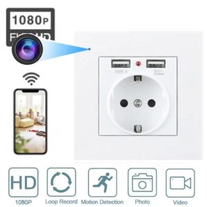 Wall-Socket Wifi Spy Camera (model colokan)- live lewat HP jarak jauh - tanpa memory